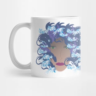 Lady With Blue Hair Mug